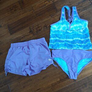 Gerry size 14/16 purple bathing suit set